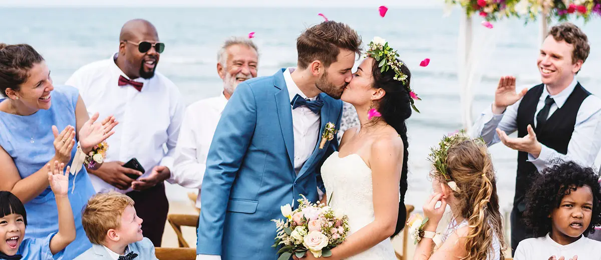 couple on their wedding day